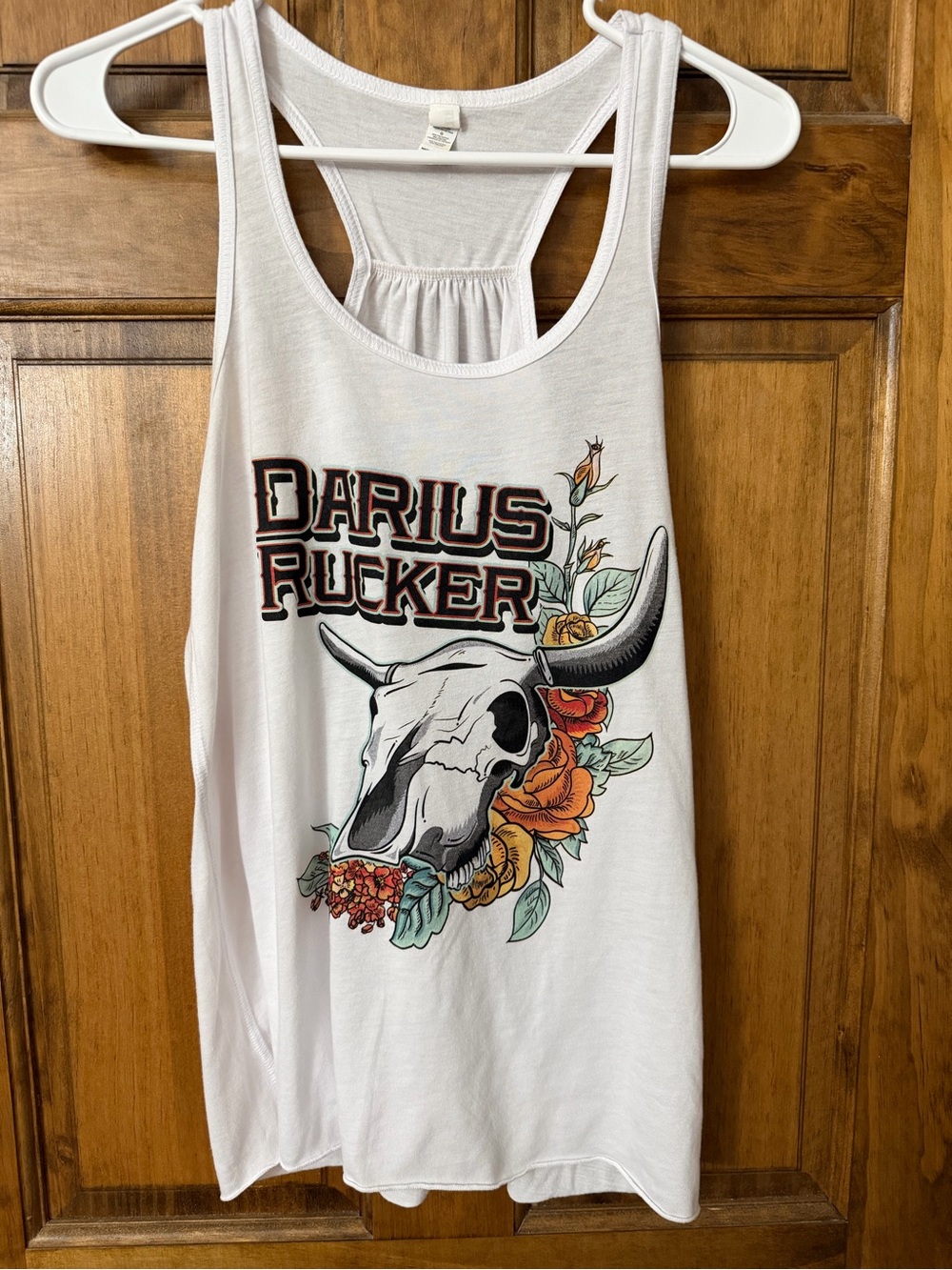 Darius Rucker White Graphic Racerback Tank